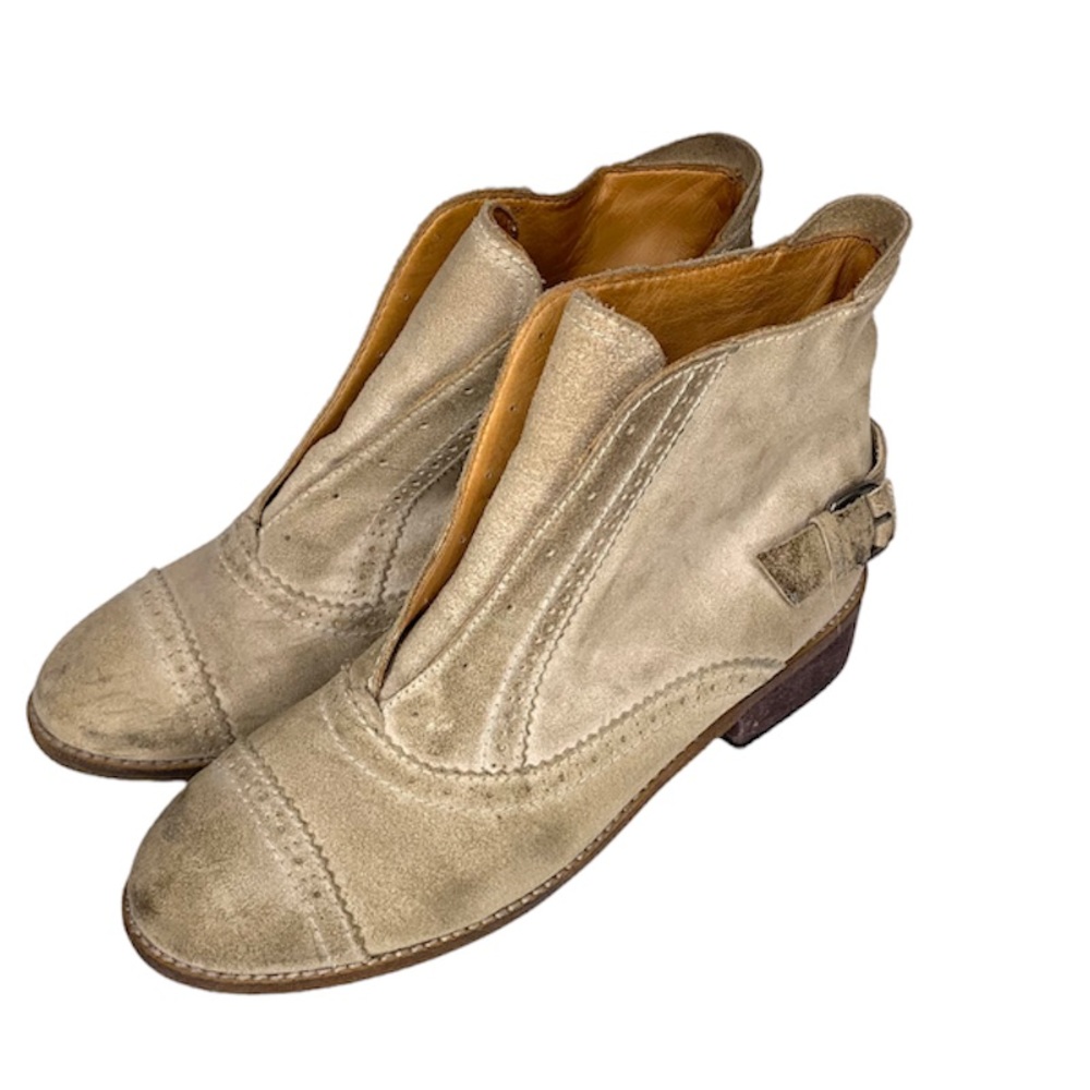 Joes Jeans tan suede buckle ankle booties size 9
